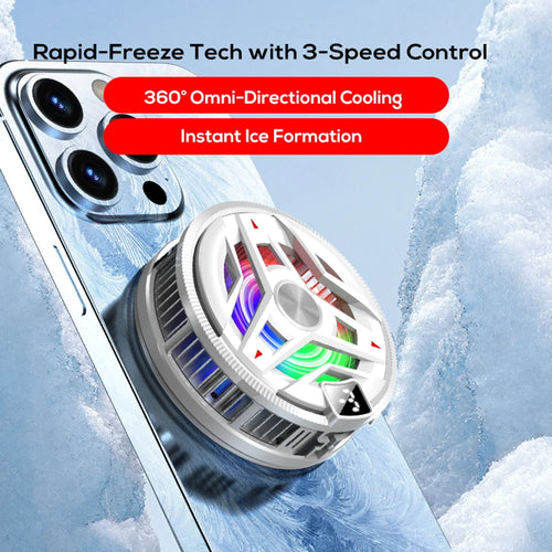 Magnetic Semiconductor Phone Cooler 3 Levels Temperature Control Radiator With RGB Lights Smartphones Universal Accessories