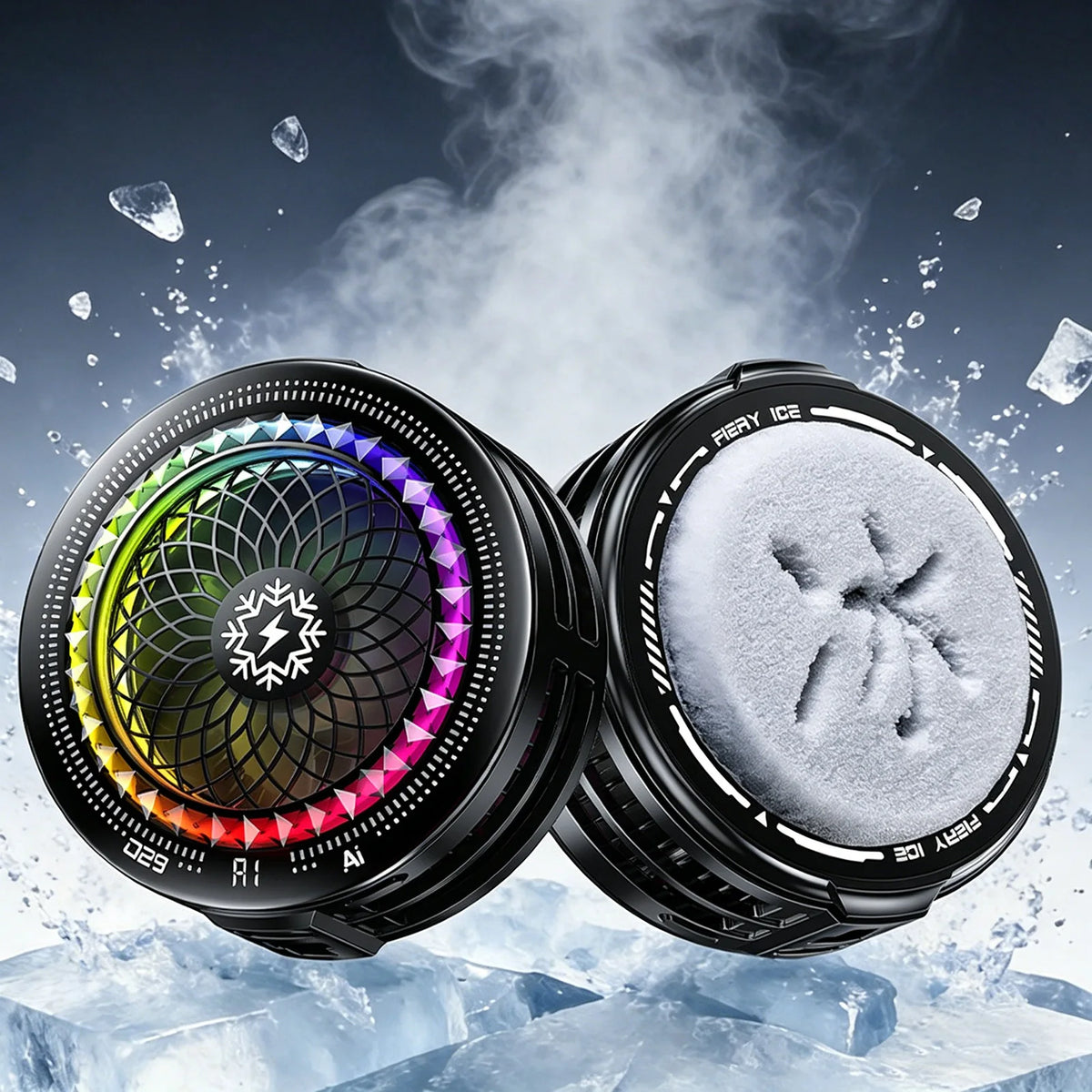 TH29AI-PRO RGB Lights Phone Cooler Universal Mobile Cooling Fan Radiator Fast Cooling Heatsink for Gaming Live Streaming