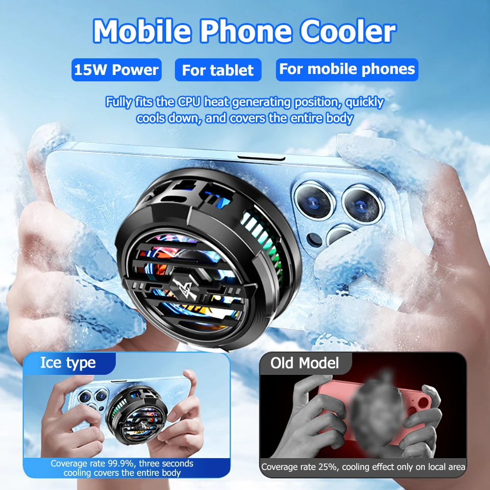 Cellphone Portable Cooling Fan Radiator For iPhone Xiaomi Samsung Asus Game Cooler Universal Mobile Phone Cooler Plug-in Model